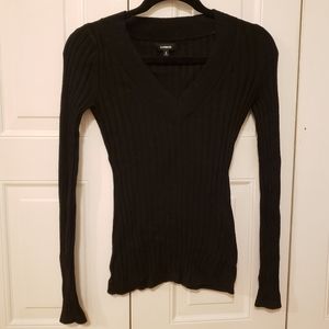 Express Black V-Neck Sweater